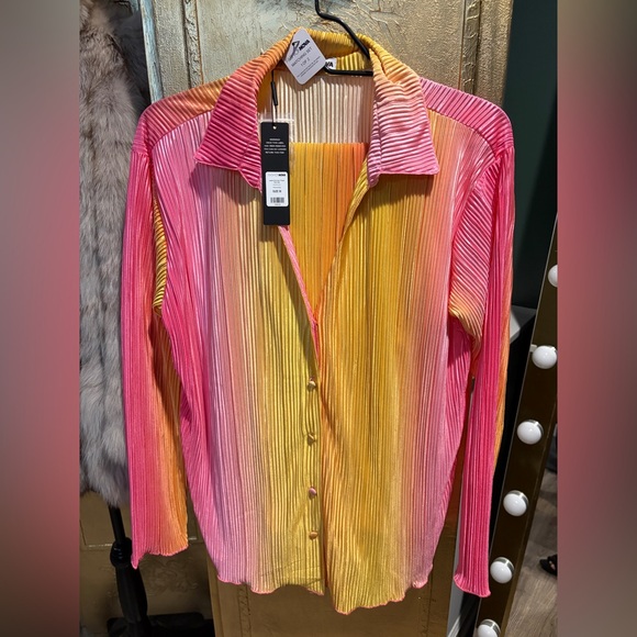 Other - NWT strawberry lemonade sheer lounge set matching pants and top M